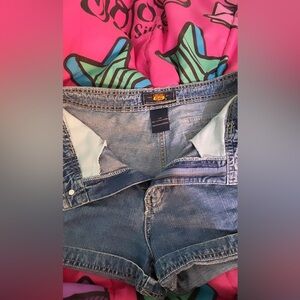 Real route 66 authentic Shorts size 7/8 dark washed shorts mid-rise